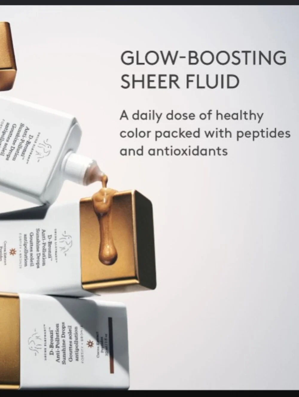 Drunk Elephant D-Bronzi Anti-Pollution Sunshine Drops+Free Sample Of Moisturizer